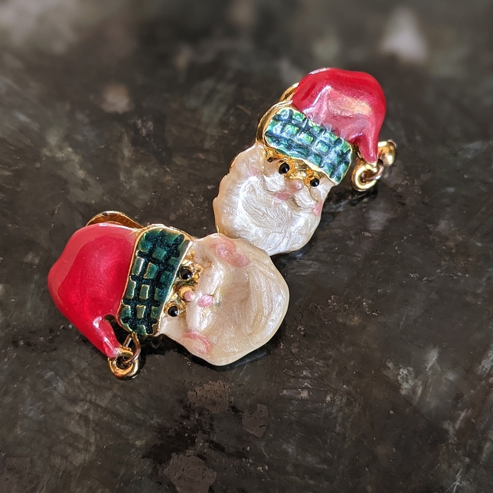 Vtg Santa Clip-on Earrings🎅🏼